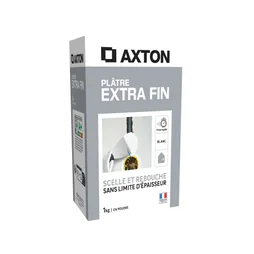 Plâtre, poudre Extra fin AXTON blanc 1 kg