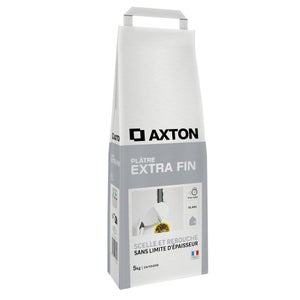 Plâtre extra fin poudre AXTON blanc 5 kg