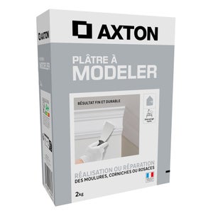 Plâtre à modeler, pâte AXTON blanc 2 kg