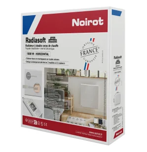 Radiateur électrique connecté DSC 1500 W NOIROT Radiasoft horizontal gris