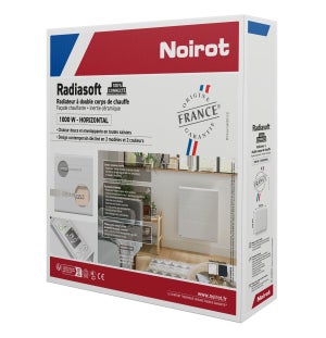 Radiateur électrique connecté DSC 1500 W NOIROT Radiasoft horizontal blanc
