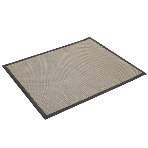 Tapis noir rectangulaire, l.100 x L.120 cm Diam.0