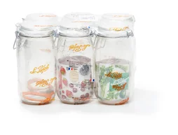 Lot de 6 bocaux lps 1,5l diam. 85 mm