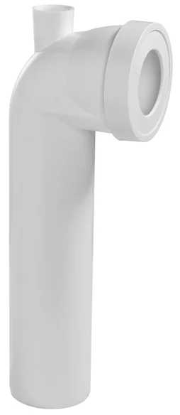 Pipe de wc longue en angle de 90° avec piquage diam.10 cm wirquin