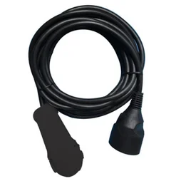 Rallonge electrique menager avec terre HO5VVF, noir, 6m, Lexman