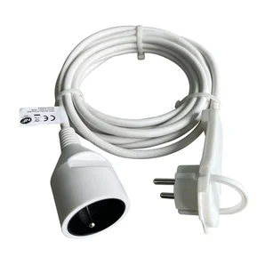 Rallonge electrique menager avec terre HO5VVF, blanc, 4m, Lexman