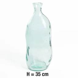 Vase Léa, verre recycle transparent D.33 cm