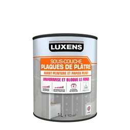 Sous-couche plaque de plâtre, LUXENS, blanc, 1 litre