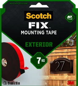 Double face extérieur 10m x 19mm Fix 3M gris