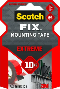 Double Face Extrême 1,5m x 19mm Fix 3M blanc