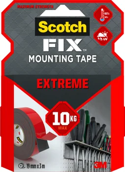 Double Face Extrême 3m x 19mm Fix 3M blanc