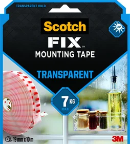 Double face transparent 10m x 19mm Fix 3M transparent