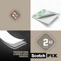 Lot de 16 pastilles double face 25 x 25 cm Fix 3M blanc