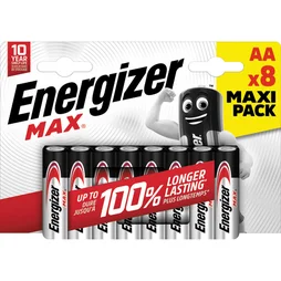 Lot de 8 piles alcaline AA , 1.5 V, ENERGIZER