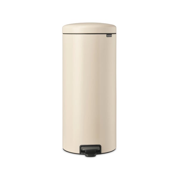 Poubelle de cuisine à pédale, 30 litres, beige