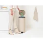 Poubelle de cuisine à pédale, 30 litres, beige
