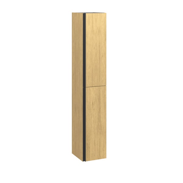 Colonne l.30 x H.173 x P.35 cm effet chêne strié Studio