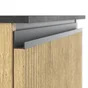 Meuble sous-vasque 2t l.90 x H.58 x P.48.1 cm imit chêne strié Studio
