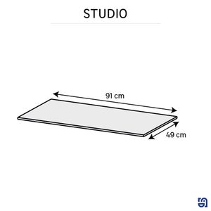 Plan de toilette aggloméré noir Ep.1.2 x l.91 x H.49 cm Studio