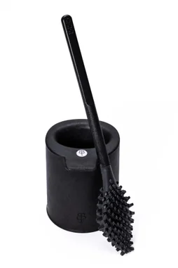 Pot avec brosse WC integree noir Bbb la brosse BIOM PARIS