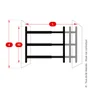 Grille de défense télescopique, AFBAT, 3 barreaux 99 cm à 188 cm, acier peint noir