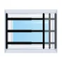 Grille de défense télescopique, AFBAT, 3 barreaux 30 cm à 55 cm, acier peint noir