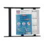 Grille de défense télescopique, AFBAT, 3 barreaux 30 cm à 55 cm, acier peint noir