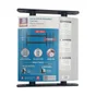 Grille de défense télescopique, AFBAT, 2 barreaux 30 cm à 55 cm, acier peint noir