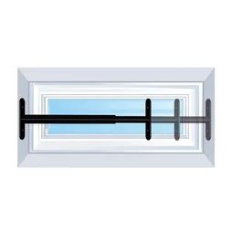 Grille de défense télescopique, AFBAT, 1 barreau 55 cm à 103 cm, acier peint noir
