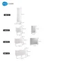 Colonne 2 pieds l.30 x H.187.5 x P.35 cm blanc Charm