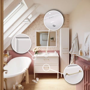 Colonne 2 pieds l.30 x H.187.5 x P.35 cm blanc Charm