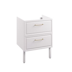 Meuble sous-vasque 2t l.60 x H.57 x P.48.1 cm blanc Charm