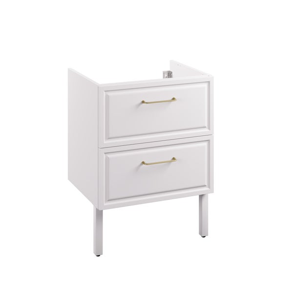 Meuble sous-vasque 2t l.60 x H.57 x P.48.1 cm blanc Charm