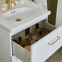 Meuble sous-vasque 2t l.60 x H.57 x P.48.1 cm blanc Charm