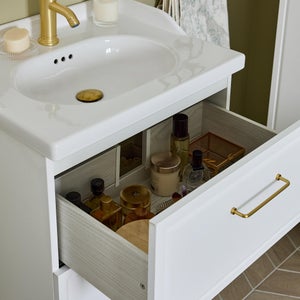 Meuble sous-vasque 2t l.60 x H.57 x P.48.1 cm blanc Charm