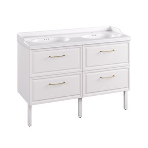 Rallonge pour meuble sous-vasque 2t l.60 x H.82.2 x P.48.1 cm blanc Charm