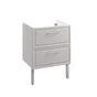 Meuble sous-vasque 2t l.60 x H.57 x P.48.1 cm gris Charm