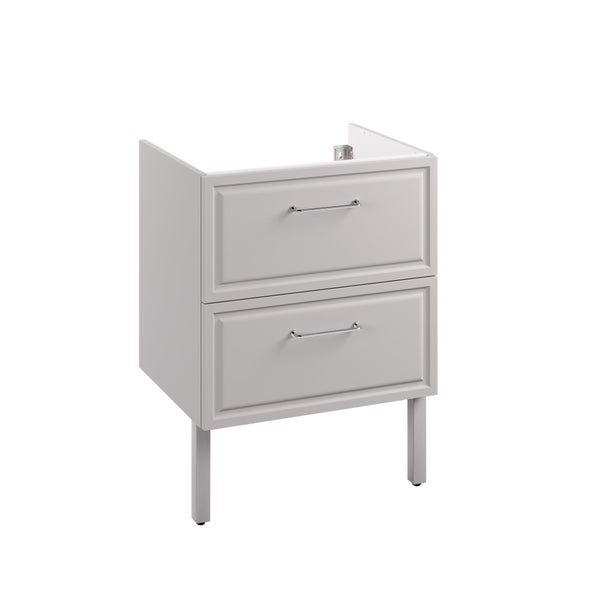 Meuble sous-vasque 2t l.60 x H.57 x P.48.1 cm gris Charm