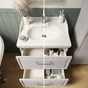 Meuble sous-vasque 2t l.60 x H.57 x P.48.1 cm gris Charm