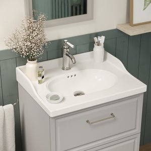 Meuble sous-vasque 2t l.60 x H.57 x P.48.1 cm gris Charm