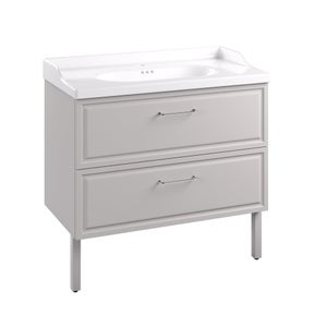 Meuble sous-vasque 2t l.90 x H.57 x P.48.1 cm gris Charm