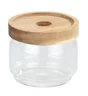Bocal rond verre vido 0.3l couvercle bois
