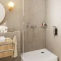 Pommeau de douche 2 jets, flexible et support, HANSGROHE chromé
