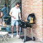 Barbecue électrique avec grill et couvercle sur chariot, NATERIAL Hyperion, 2200 watts, noir