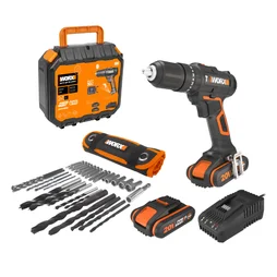 Perçeuse, WORX 20 V 2 Ah, 2 batteries