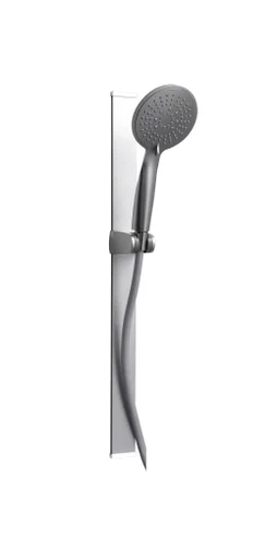 Pommeau de douche 5 jets, flexible et barre chromé Sans perçage