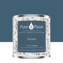 Peinture mystere mur, plafond et boiserie , PURE  PAINT velours 0.5 l