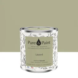 Peinture lezard mur, plafond et boiserie , PURE  PAINT velours 0.5 l