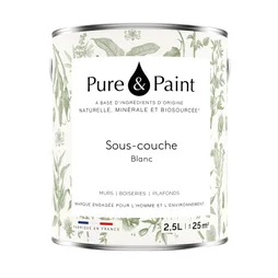 Sous-couche murs et plafonds , PURE  PAINT 2.5 l, blanc