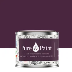 Testeur peinture aubergine velours , PURE  PAINT 100 ml